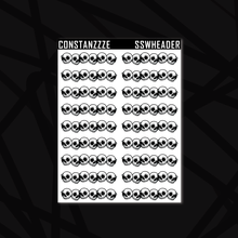 Load image into Gallery viewer, Skull Header Sticker Sheet