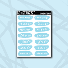 Load image into Gallery viewer, Kawaii Winter Day Swatch Sticker Sheet