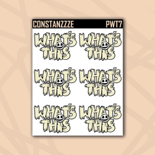 Load image into Gallery viewer, Medium Zombie Pastel What's This Sticker Sheet