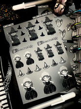 Load image into Gallery viewer, Halloween 2025 BW Advent Day 9 Sticker Sheets
