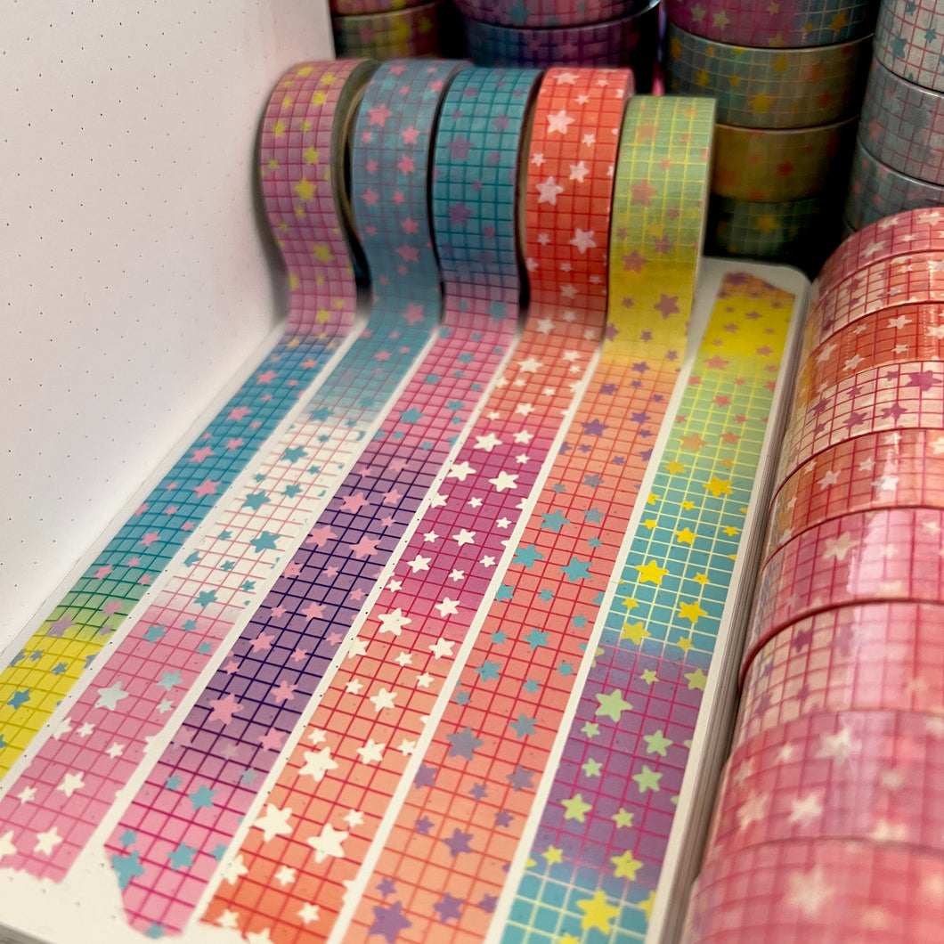 Pride Star Grid Washi Tape 15mm