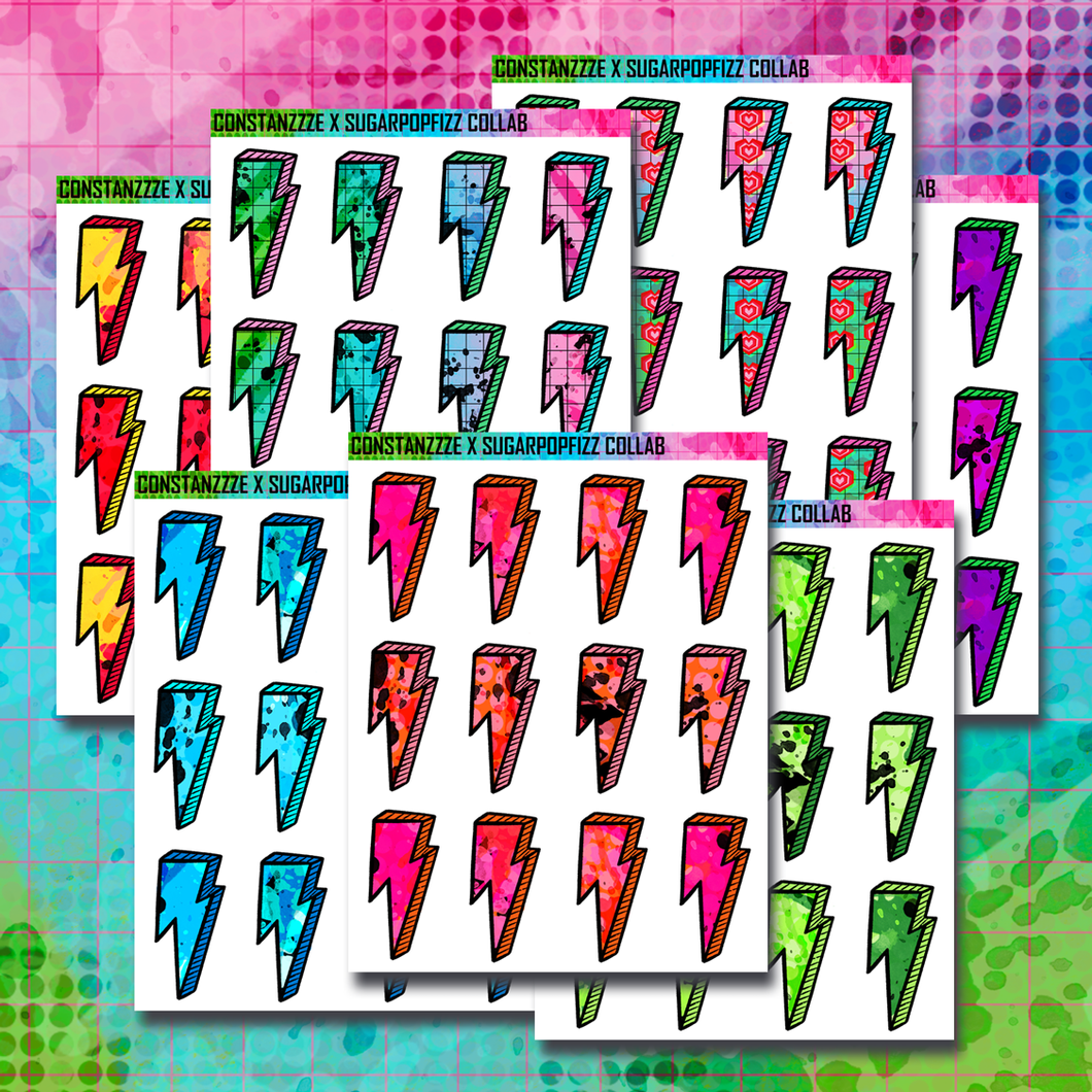 Girl Gang 3D Bolt Sticker Sheet