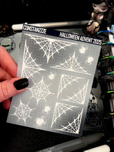 Load image into Gallery viewer, Halloween 2025 BW Advent Day 5 Sticker Sheets
