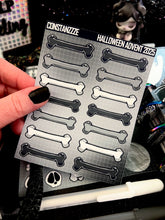 Load image into Gallery viewer, Halloween 2025 BW Advent Day 4 Sticker Sheets
