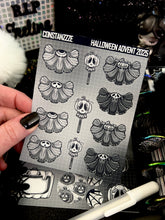 Load image into Gallery viewer, Halloween 2025 BW Advent Day 6 Sticker Sheets
