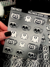 Load image into Gallery viewer, Halloween 2025 BW Advent Day 3 Sticker Sheets
