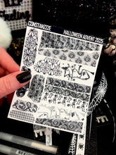 Load image into Gallery viewer, Halloween 2025 BW Advent Day 8 Sticker Sheets

