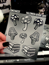 Load image into Gallery viewer, Halloween 2025 BW Advent Day 9 Sticker Sheets
