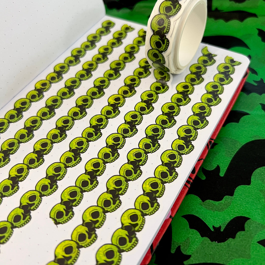 Green Skull Washi Tape