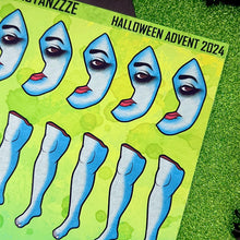 Load image into Gallery viewer, Halloween 2024 Advent Day 9 Sticker Sheets
