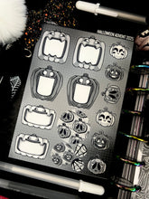 Load image into Gallery viewer, Halloween 2025 BW Advent Day 6 Sticker Sheets
