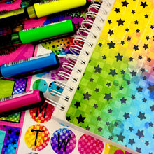 Load image into Gallery viewer, Rainbow Star Checker Reusable Sticker Book

