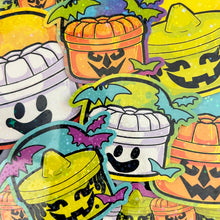 Load image into Gallery viewer, Halloween Bucket Holo Overlay Die Cut Bundle
