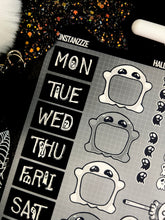 Load image into Gallery viewer, Halloween 2025 BW Advent Day 10 Sticker Sheets
