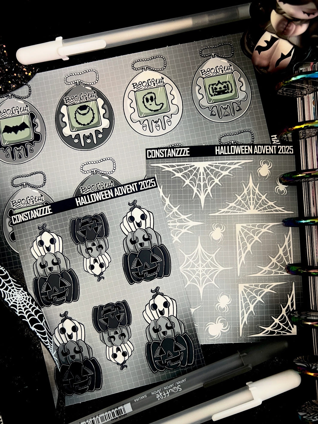 Halloween 2025 BW Advent Day 5 Sticker Sheets