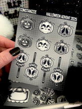 Load image into Gallery viewer, Halloween 2025 BW Advent Day 6 Sticker Sheets
