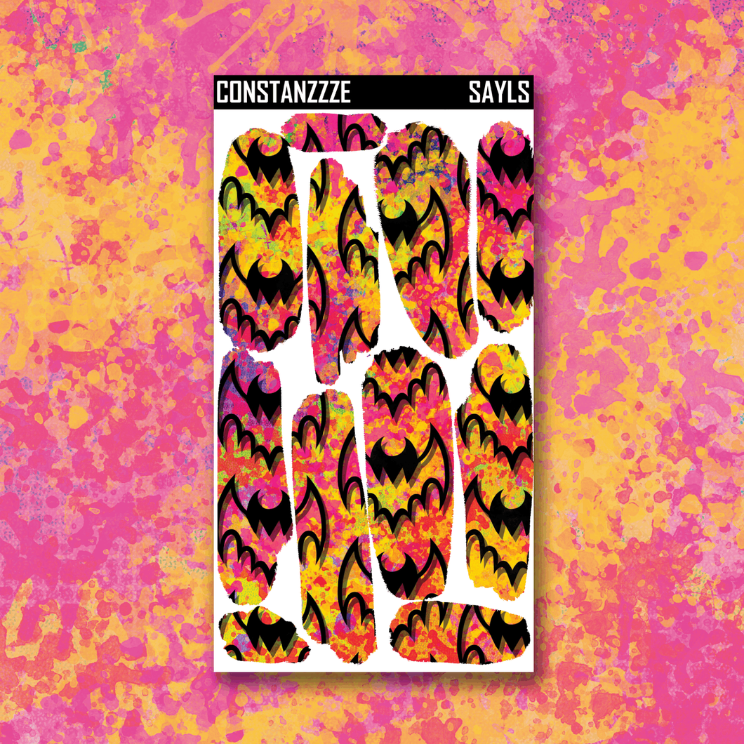 Spooky All Year Bat Splatter Large Swatch Sticker Sheet