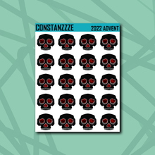 Load image into Gallery viewer, Spooky Winter Skull Sticker Sheet
