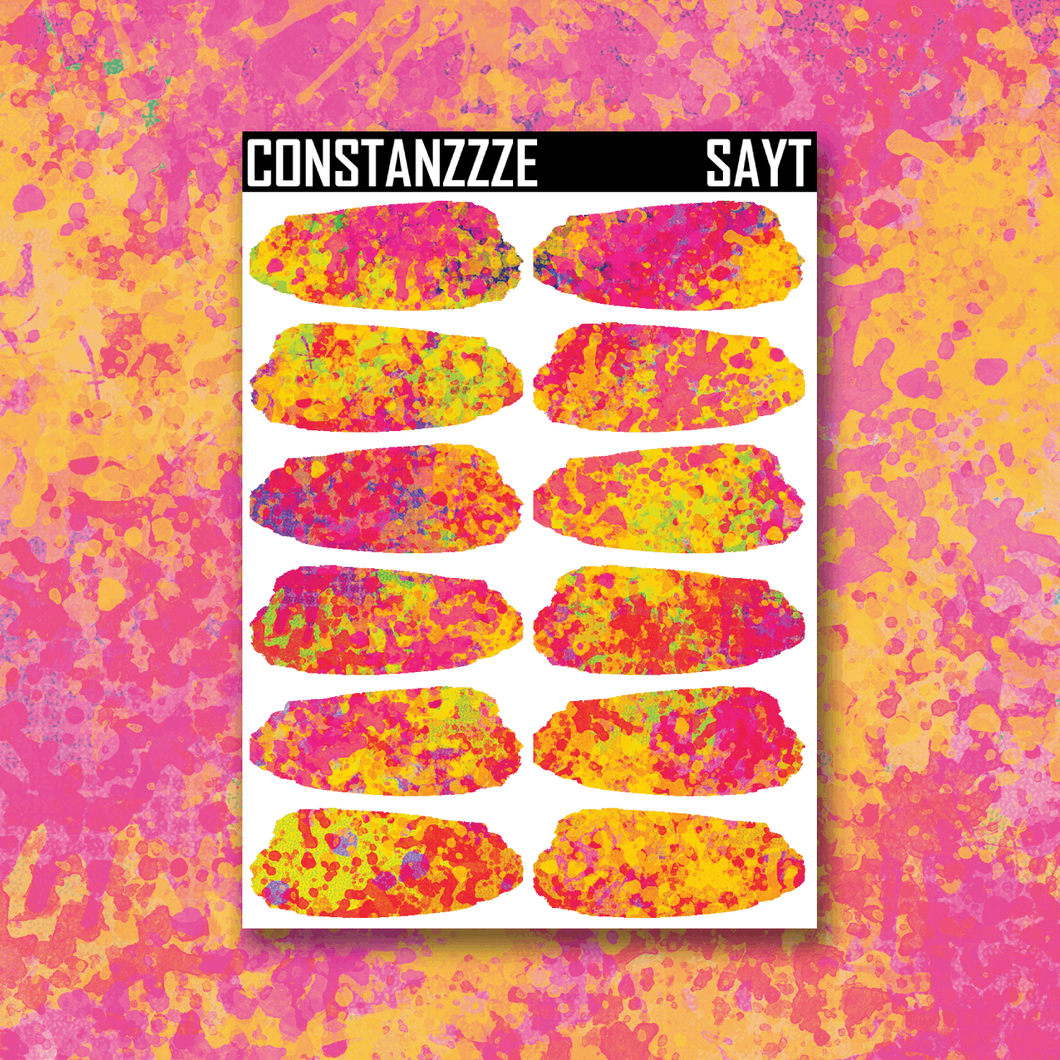 Spooky All Year Splatter Medium Swatch Sticker Sheet