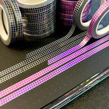 Load image into Gallery viewer, Skinny Holo Grid Washi Tape 5mm
