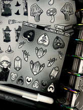 Load image into Gallery viewer, Halloween 2025 BW Advent Day 9 Sticker Sheets
