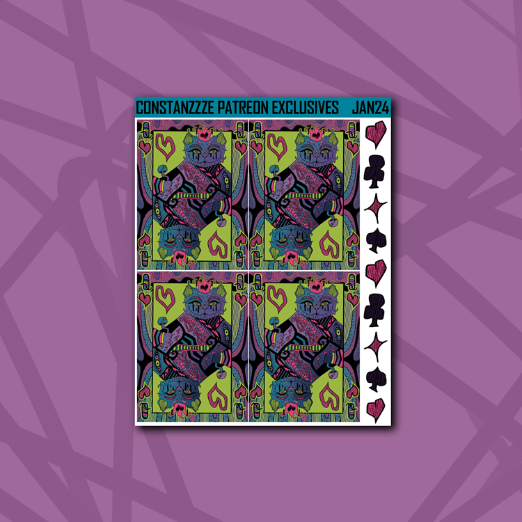 Cheshire Card Deco Sticker Sheet