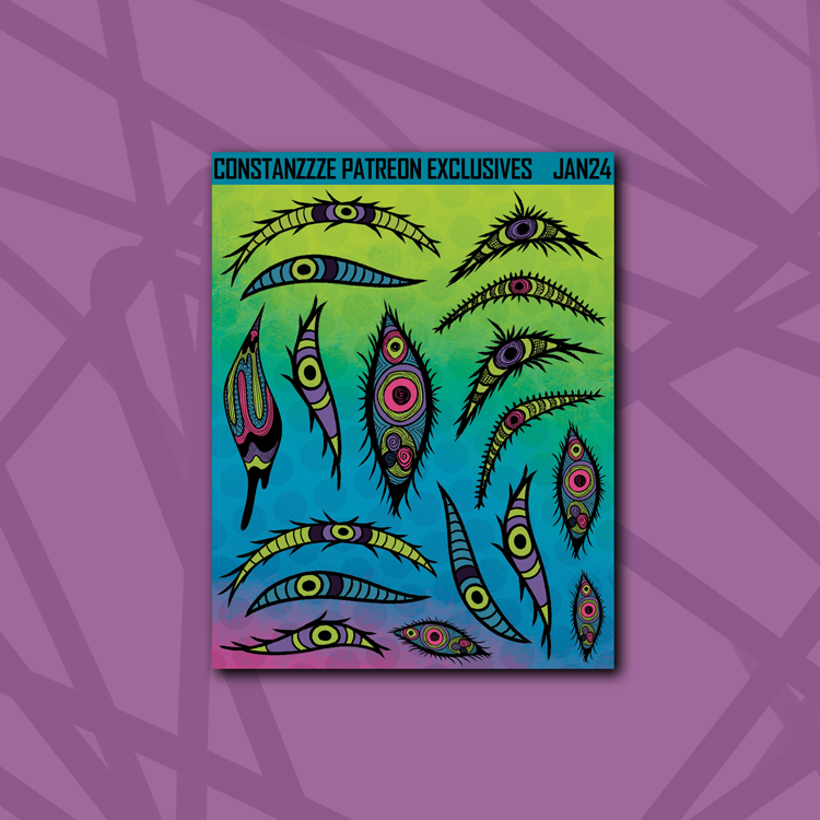 Cheshire Eye Deco Sticker Sheet