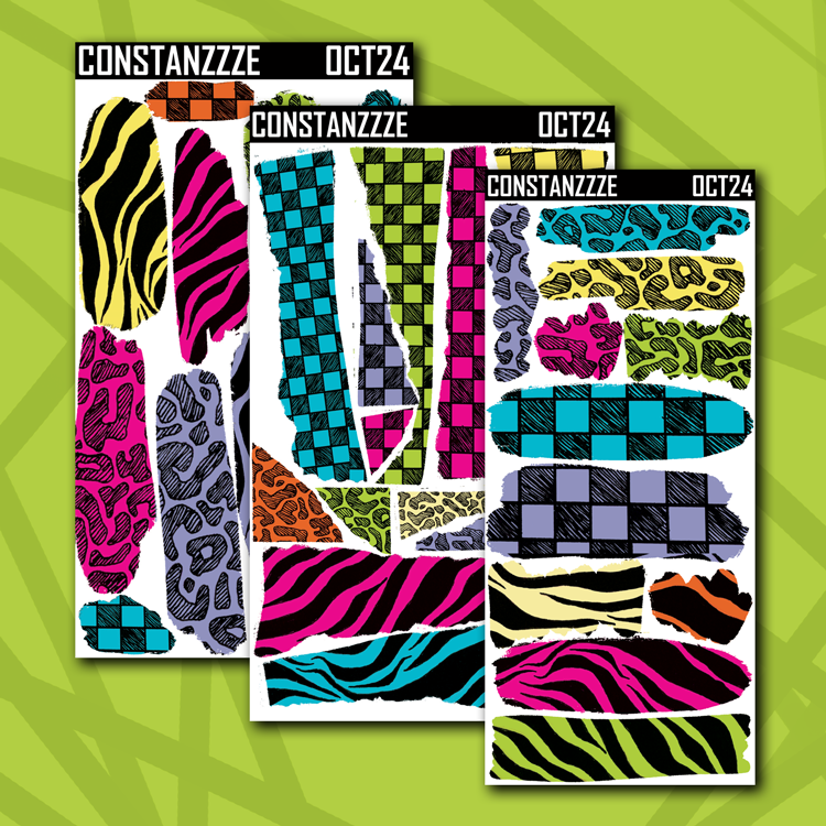 Colorful Inktober Themed Layering Sheets
