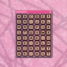 Load image into Gallery viewer, Spooky Disco Medium Bead Letter Sticker Sheet
