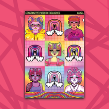 Load image into Gallery viewer, Pride Meow Meow Deco+ Sticker Sheets
