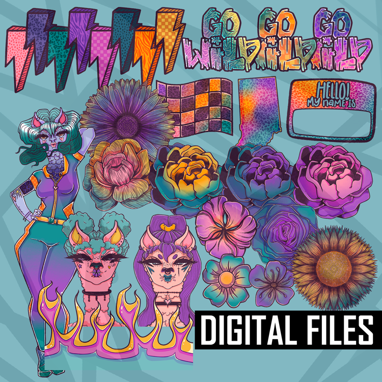Digital Race to Wild Deco Die Cut Pack
