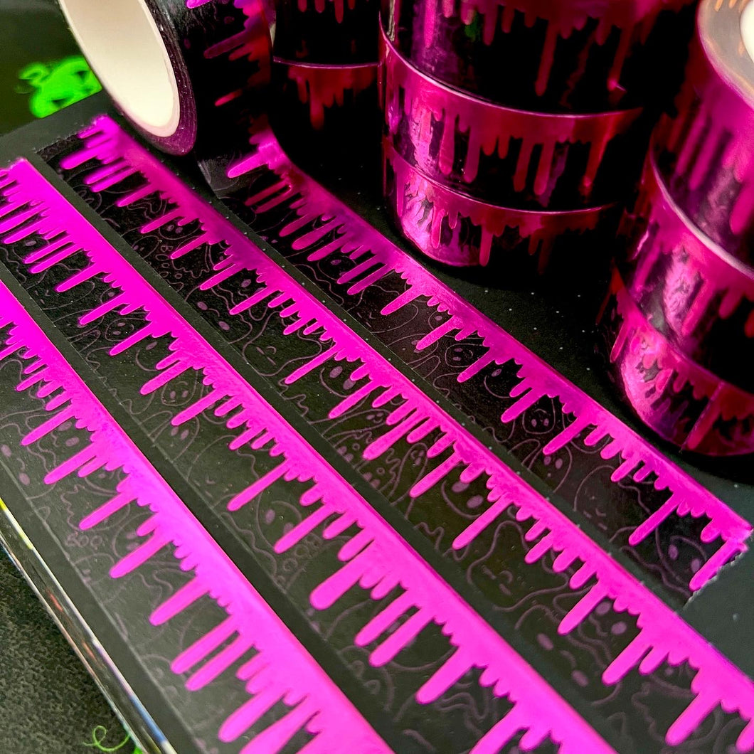 Purple Ghostie Drippie Foil Washi Tape