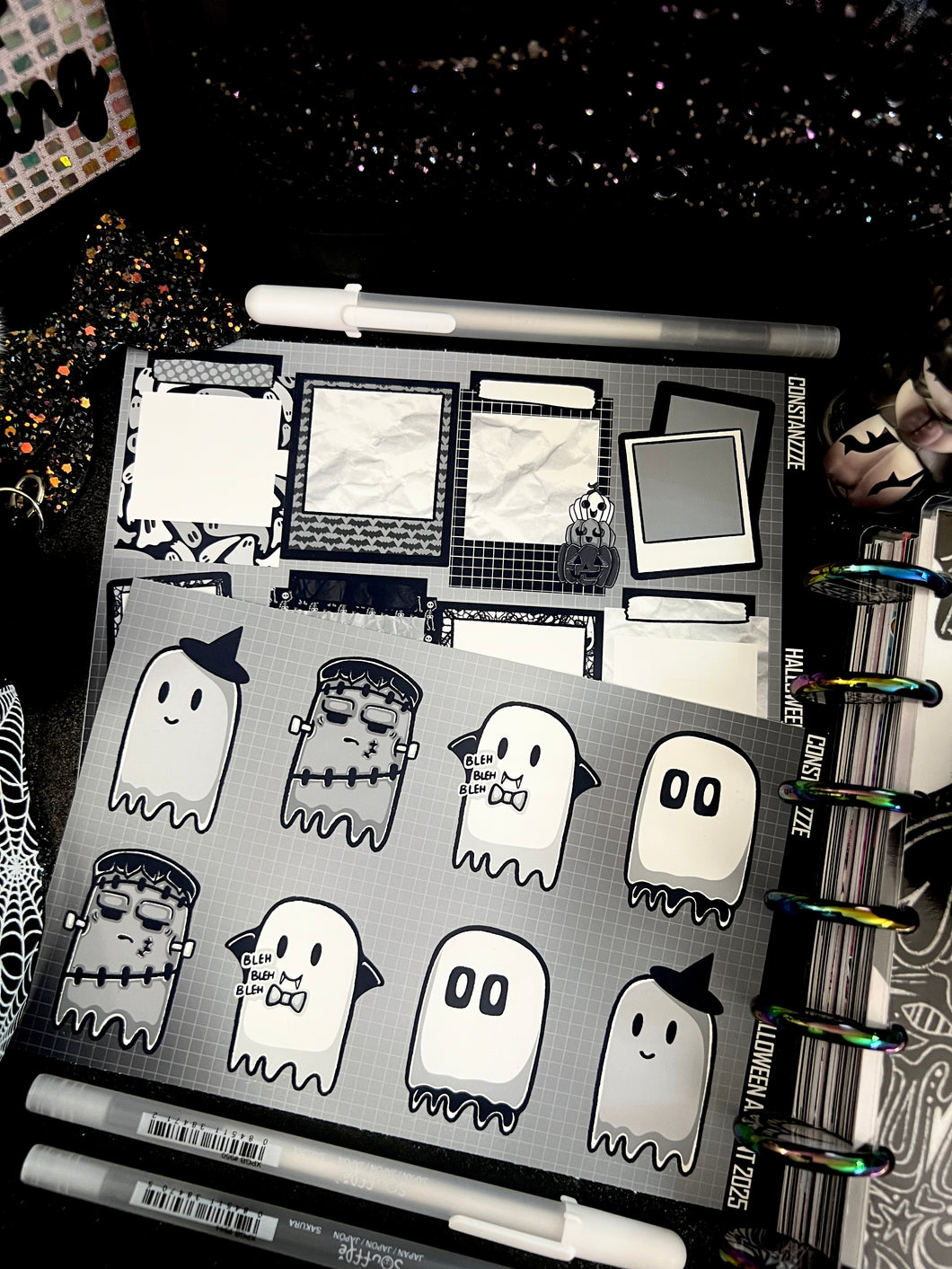 Halloween 2025 BW Advent Day 11 Sticker Sheets
