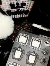 Load image into Gallery viewer, Halloween 2025 BW Advent Day 6 Sticker Sheets
