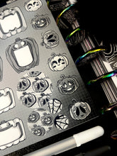 Load image into Gallery viewer, Halloween 2025 BW Advent Day 6 Sticker Sheets
