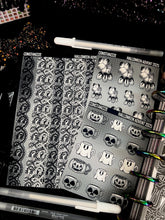 Load image into Gallery viewer, Halloween 2025 BW Advent Day 3 Sticker Sheets
