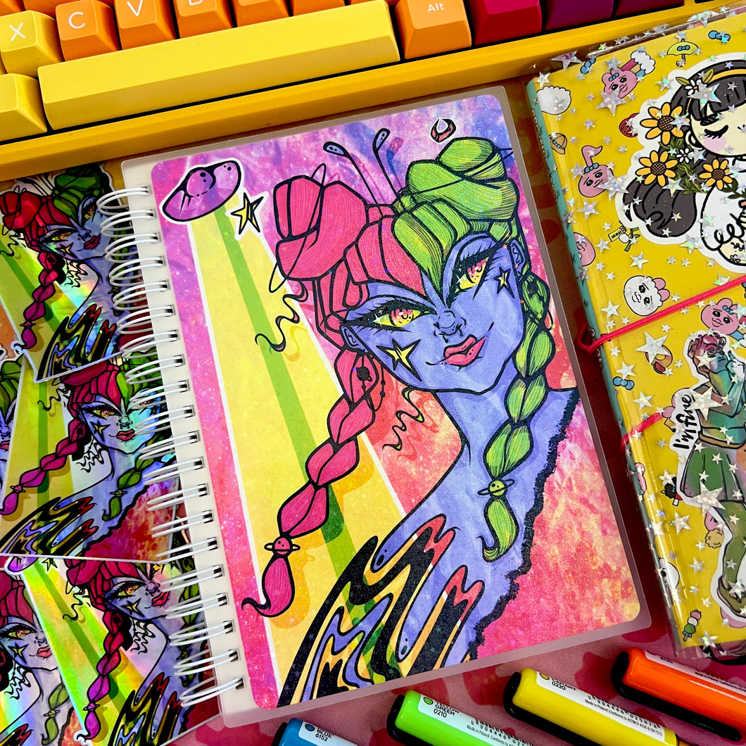 Space Girl Reusable Sticker Book