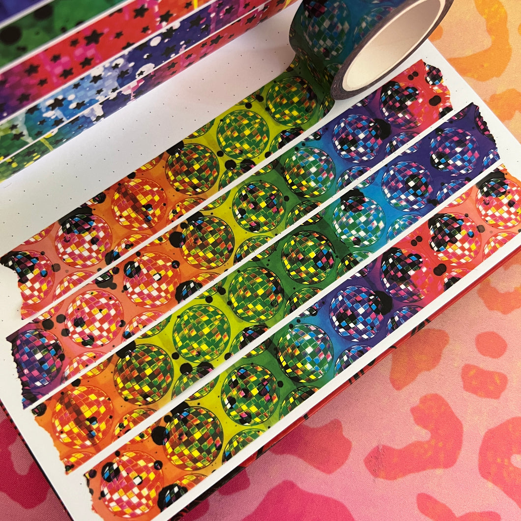 Splatter Disco Ball Washi Tape 20mm