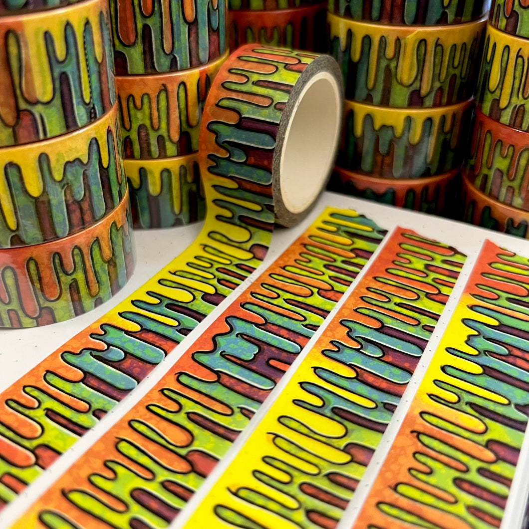 Rainbow Splatter Drippie Washi Tape 20mm