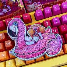 Load image into Gallery viewer, 318 Flamingo Glitter Vinyl Sticker *discounted*
