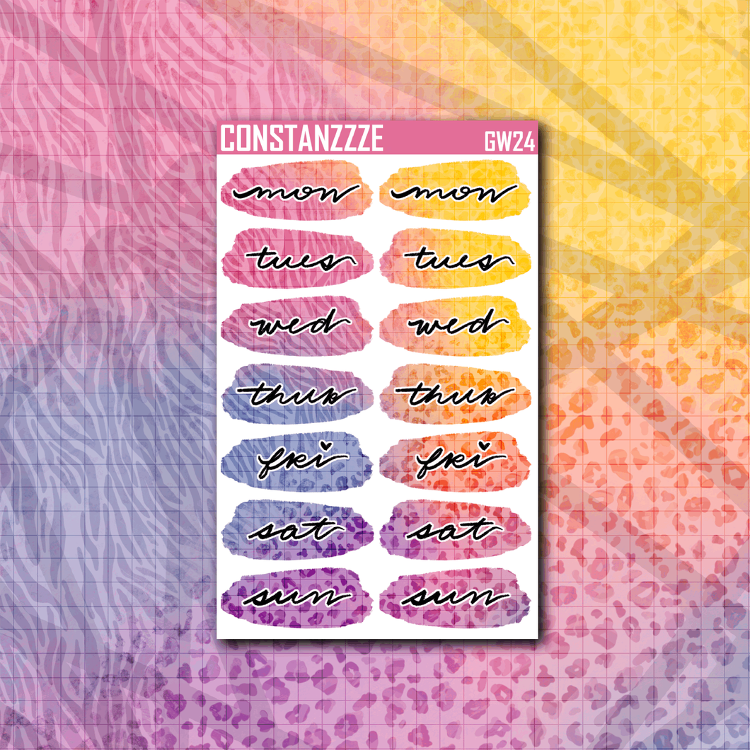 Wild 2024 Day Swatch Sticker Sheet