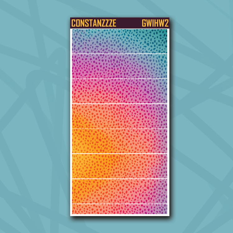 Race to Wild Cheetah Hobonichi Weeks Thick Washi Strip Sticker Sheet