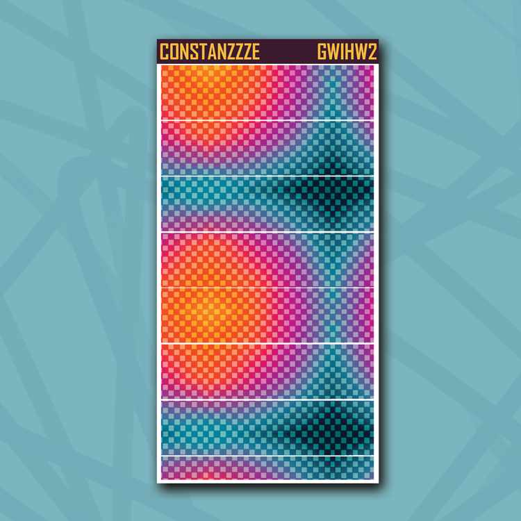 Race to Wild Small Checker Hobonichi Weeks Thick Washi Strip Sticker Sheet