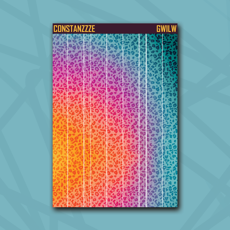 Race to Wild Leopard Washi Strip Sticker Sheet