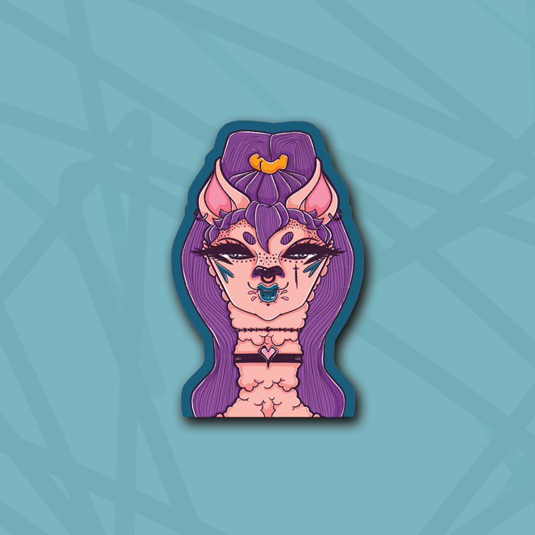 Race to Wild Ponytail Llama Die Cut