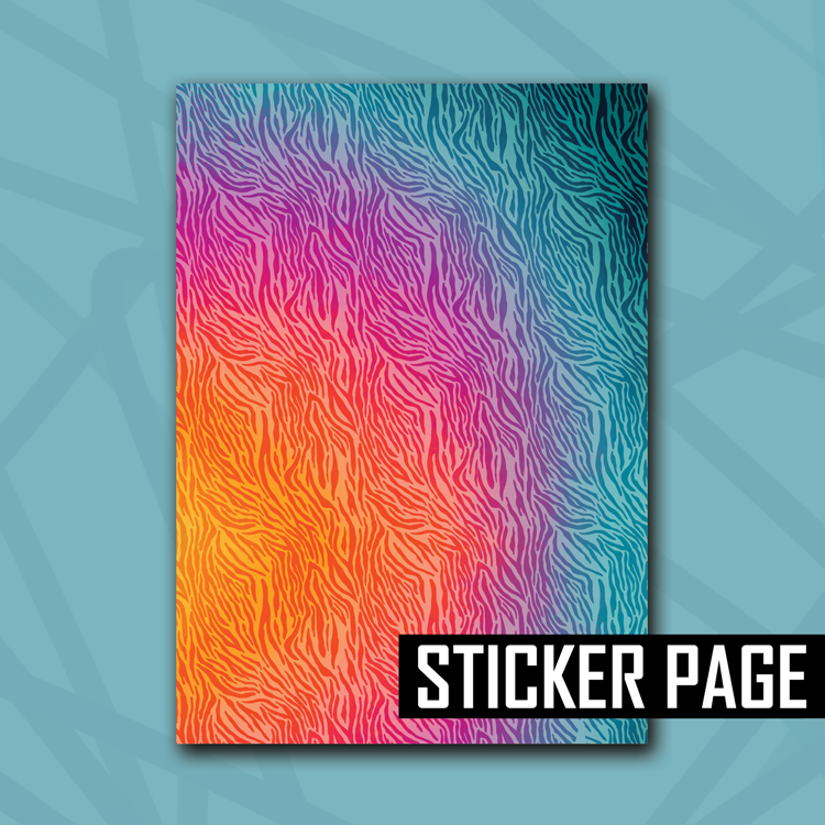 Race to Wild Zebra Sticker Page