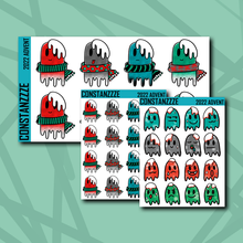 Load image into Gallery viewer, Spooky Winter Ghostie Sticker Sheet
