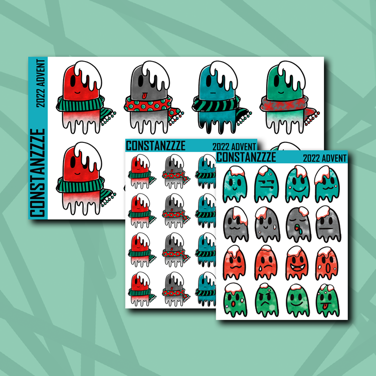 Spooky Winter Ghostie Sticker Sheet