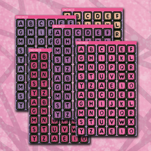 Load image into Gallery viewer, Spooky Disco Jumbo Bead Letter Sticker Sheet

