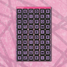 Load image into Gallery viewer, Spooky Disco Jumbo Bead Letter Sticker Sheet
